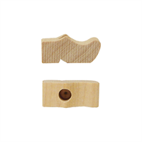 Träsko 28 x 12 mm med 6,2 mm hål