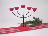 Candlestick 5-branches red