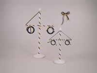 Midsommarstång 220 mm vit