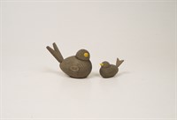 DecoBird large warm grey