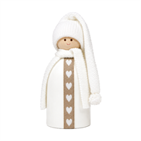 Tomte med hjärtband stor, vit - Utgående