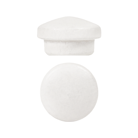 Cover plug birch peg 10mm white coat