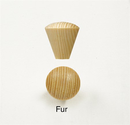 Knob pine 33 x 13 x 35 mm