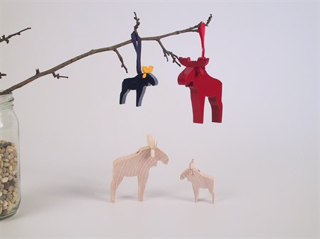 Moose mini with hole f. ribbon