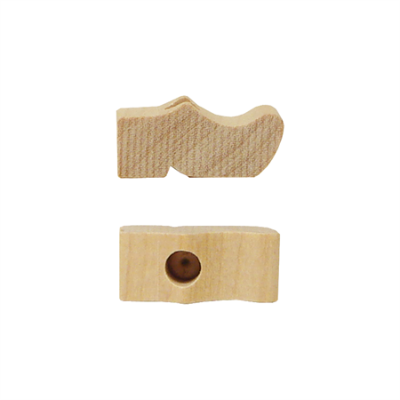 Träsko 28 x 12 mm med 6,2 mm hål