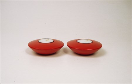 Candlestick "Ufo" red