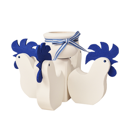 Ljusstake 4 tuppar blå - Sista chansen