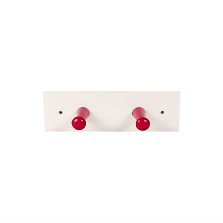Knob board white red 2 knobs