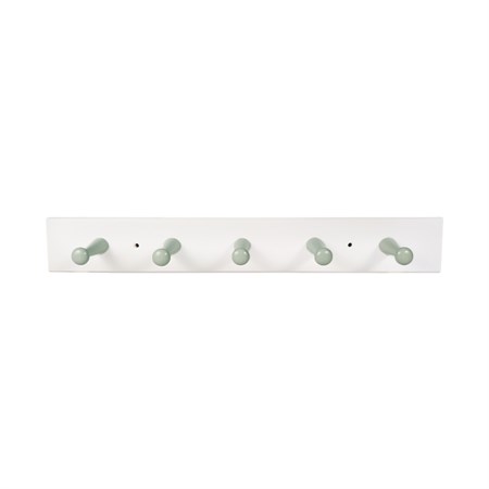 Knob board white linden green 5 knobs