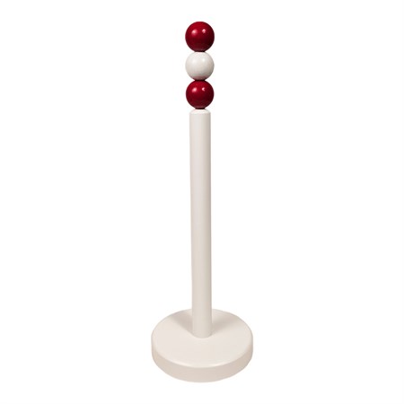 Paperroll holder beads red white