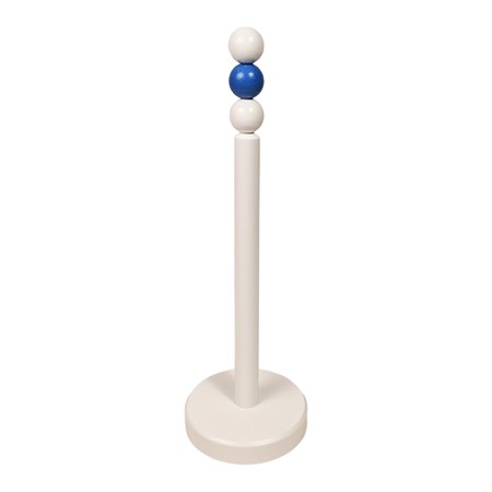Paperroll holder beads white blue