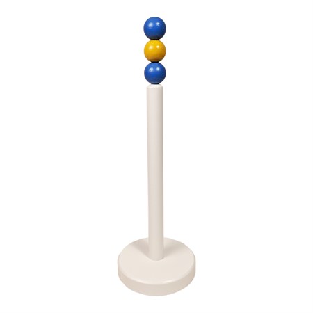 Paperroll holder beads blue yellow
