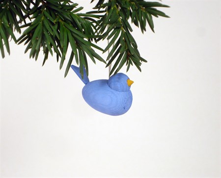 DecoBird light blue w. ribbon