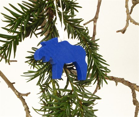 Moose ornament blue