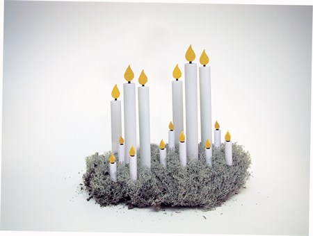 Candle "Chime" 80 mm white