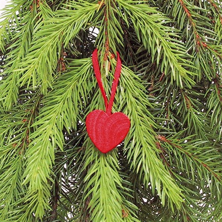 Heart with ribbon red