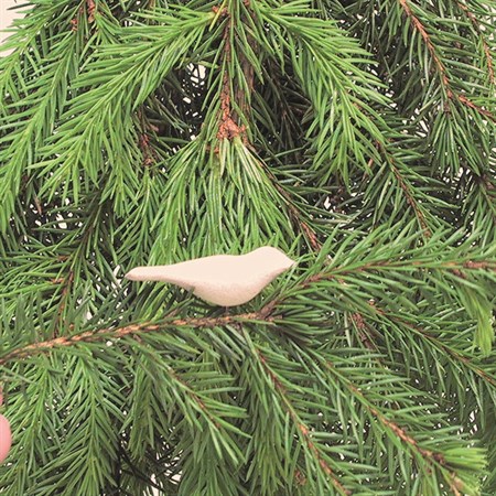 Bird with needle ornament