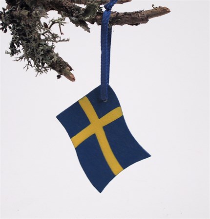 Swedish flag with ribbon