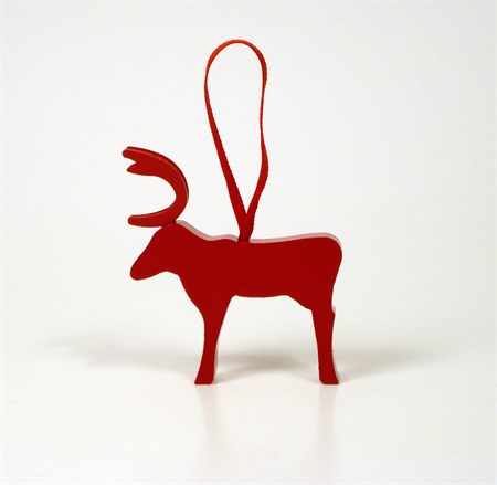 Reindeer ornament red