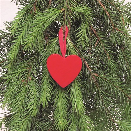 Heart red with ribbon