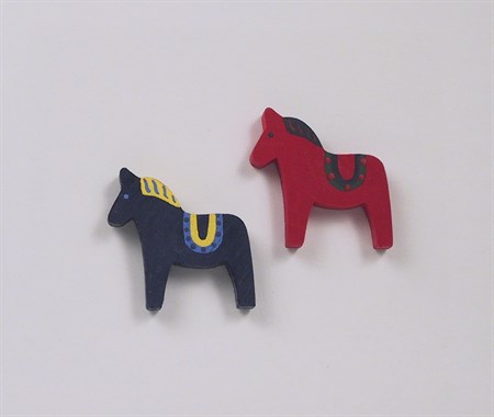 Horse magnet red/blue/green