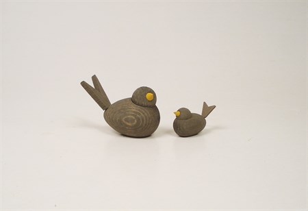 DecoBird large warm grey