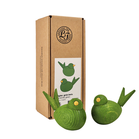 Fågel stor ljusgrön bets 2-pack