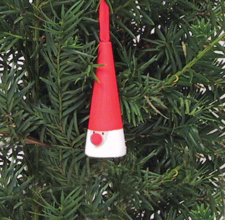 Santa Claus cone with ribbon