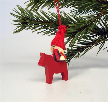 Santa girl on horse with ribbon - End of Season