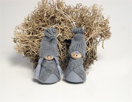 Santa "Hadar" with ribbon grey