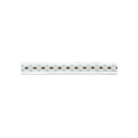 Ribbon 12 mm white/brown/blue