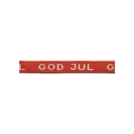 Ribbon 12mm "God Jul" red