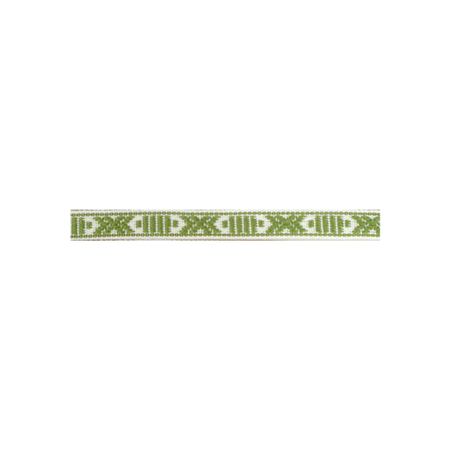 Ribbon 10 mm green-white
