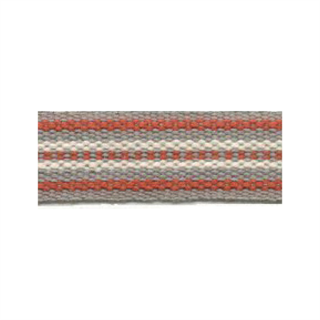 Ribbon 15 mm grey/white/red