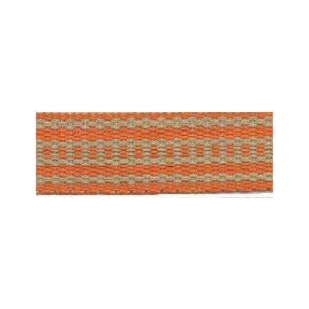 Ribbon 15 mm orange/offwhite