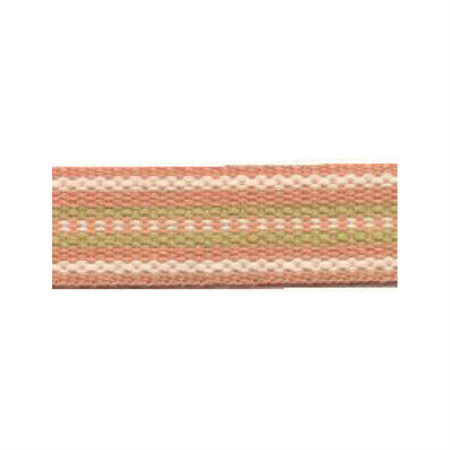 Ribbon 15 mm apricot/white/gre