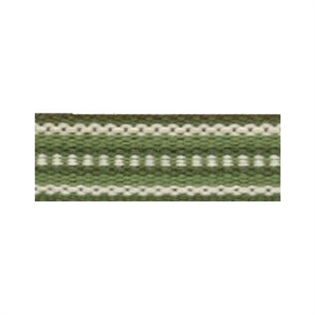 Ribbon 15 mm green/white