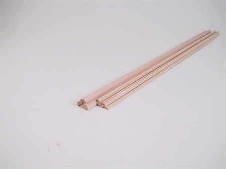 Half rod, birch 12 x 6 mm